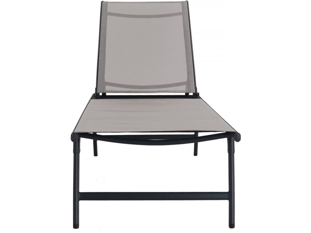 Conjunto de 2 espreguiçadeiras metálicas "Sublima" - 180 x 54 x 104 cm - Taupe