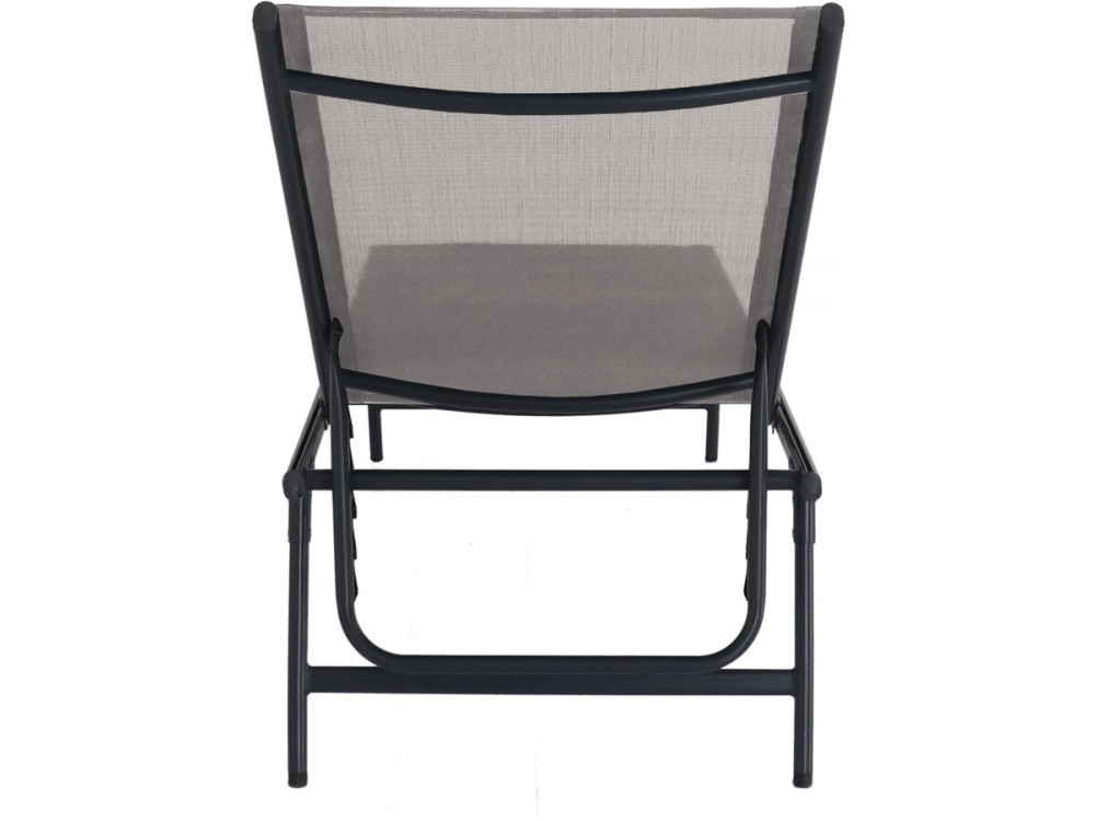 Conjunto de 2 espreguiçadeiras metálicas "Sublima" - 180 x 54 x 104 cm - Taupe