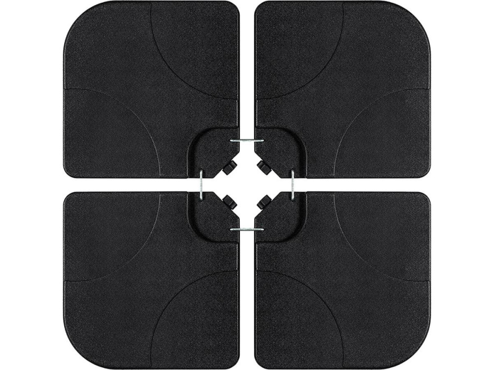 Base para guarda-sol 4 placas ponderadas até 3 x 3 - 52L - Preto