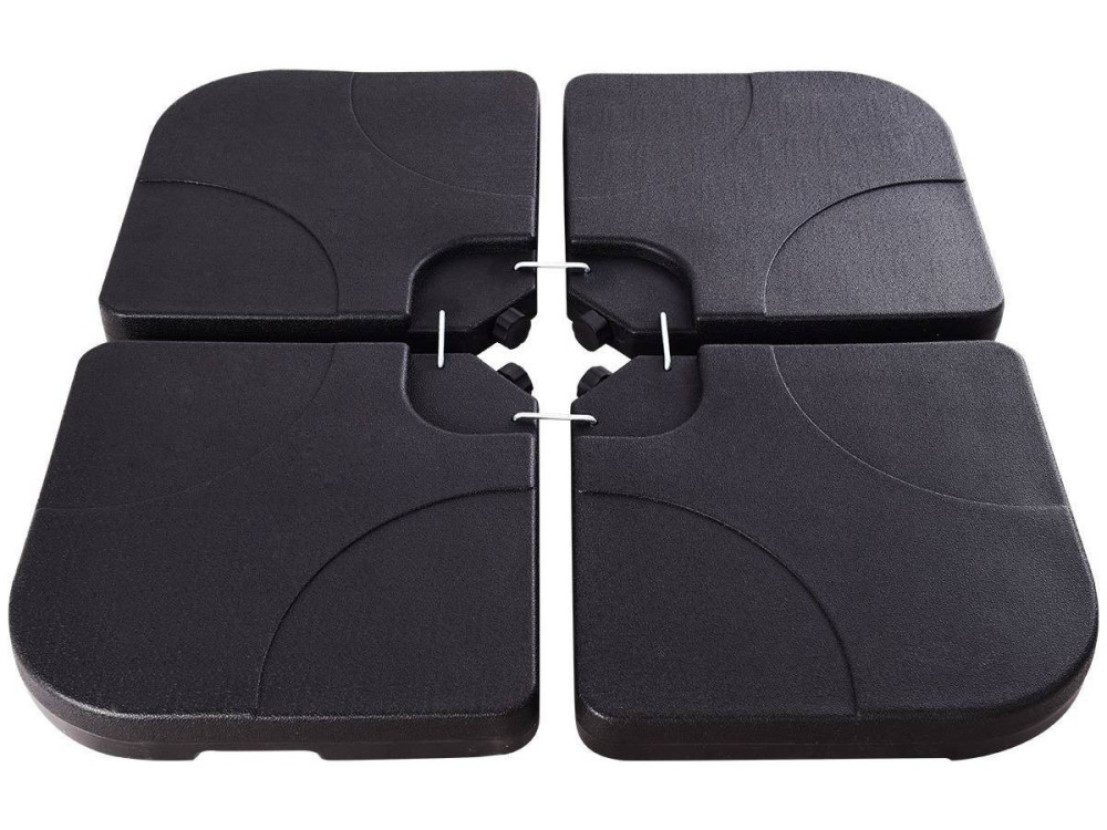 Base para guarda-sol 4 placas ponderadas até 3 x 3 - 52L - Preto