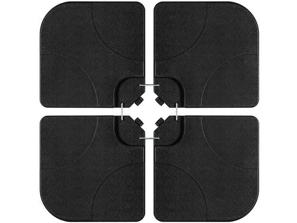 Base para guarda-sol 4 placas ponderadas até 3 x 3 - 52L - Preto