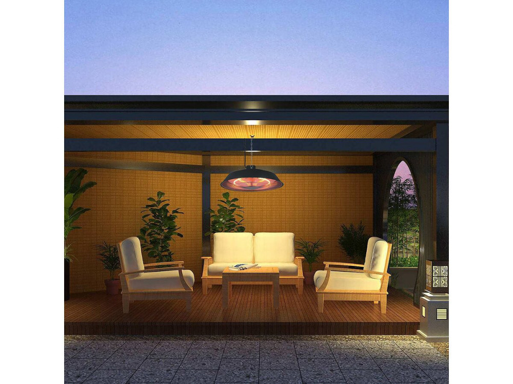 Aquecedor elétrico suspenso - 1500W - Preto