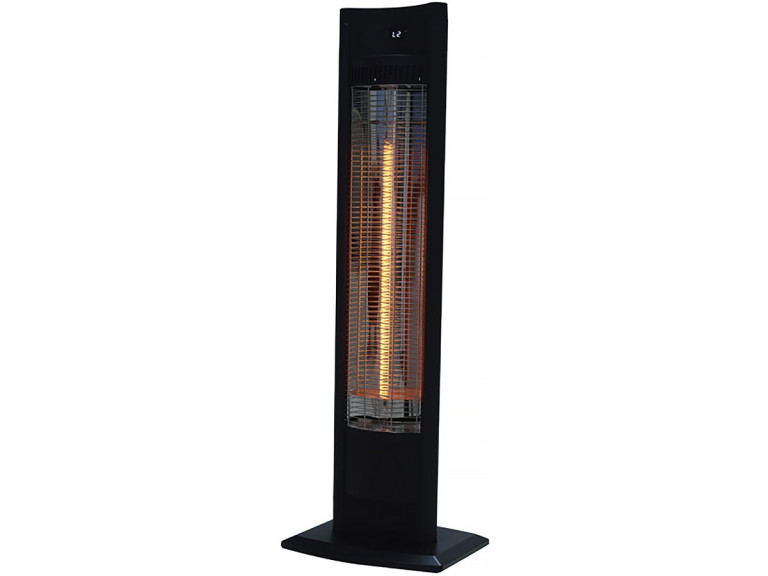 Aquecedor elétrico radiante "Tornado" - 2000W - Preto