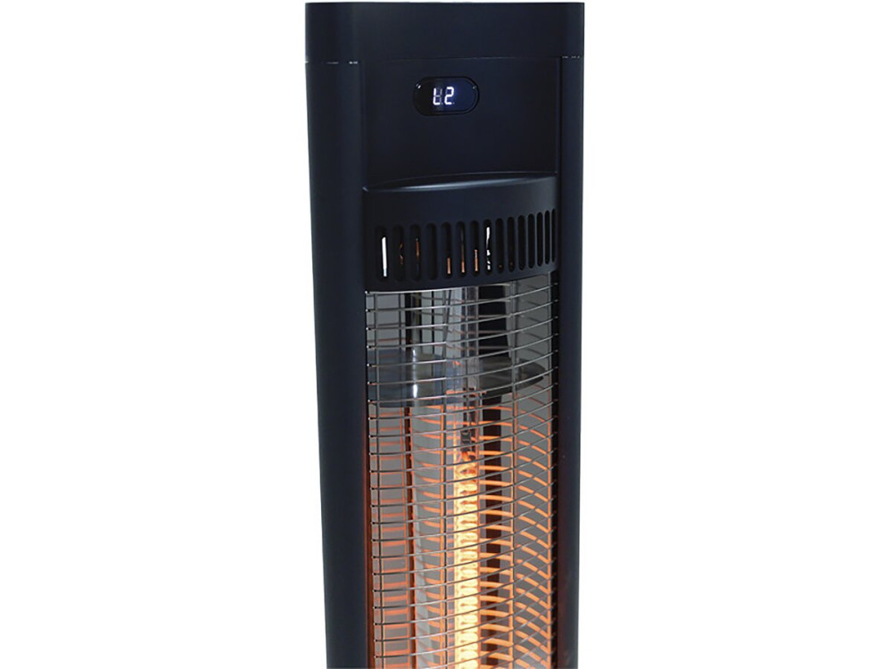 Aquecedor elétrico radiante "Tornado" - 2000W - Preto