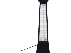Aquecedor elétrico radiante de fibra de carbono "Volcano" - 2000W - Preto