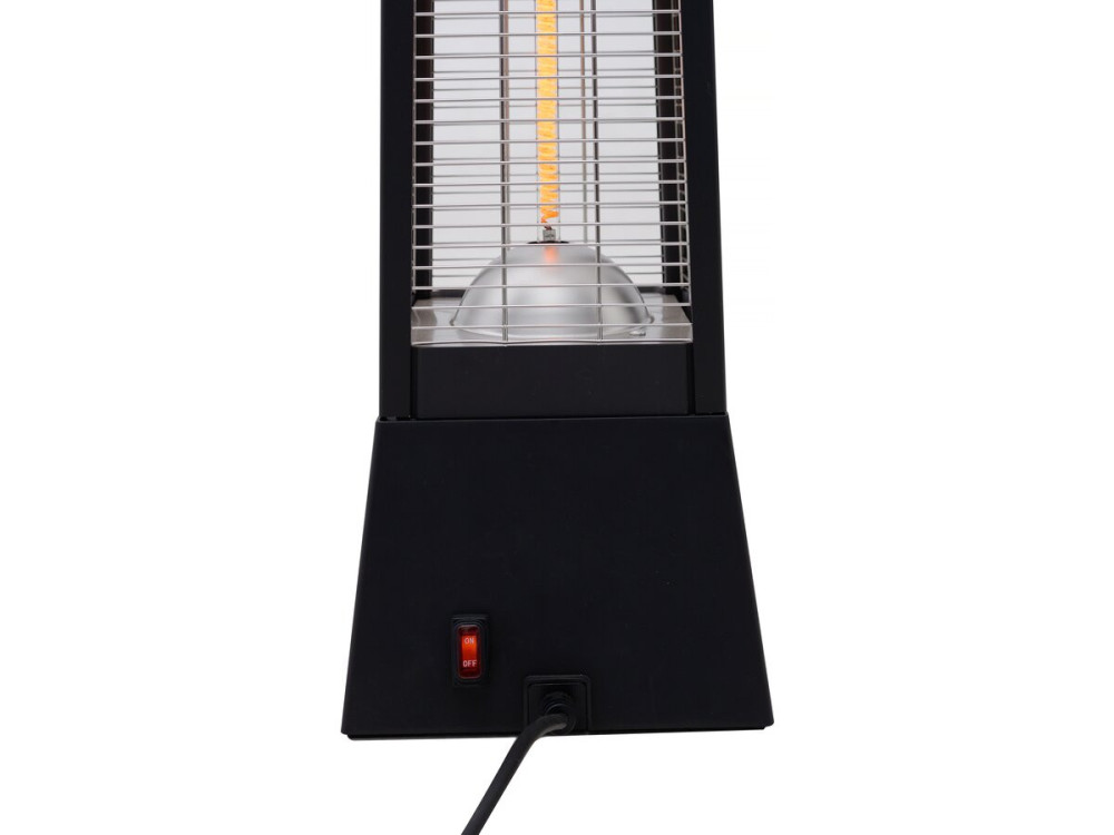 Aquecedor elétrico radiante de fibra de carbono "Volcano" - 2000W - Preto