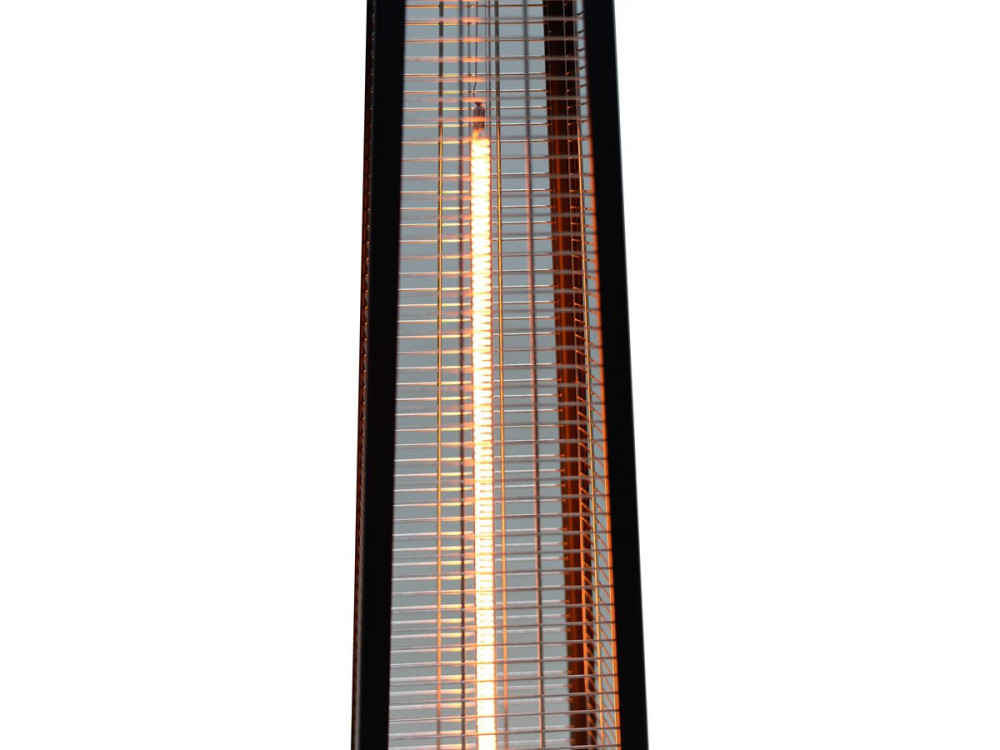 Aquecedor elétrico radiante de fibra de carbono "Volcano" - 2000W - Preto