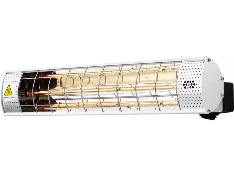 Aquecedor infravermelho de pátio - 2000W - Prata