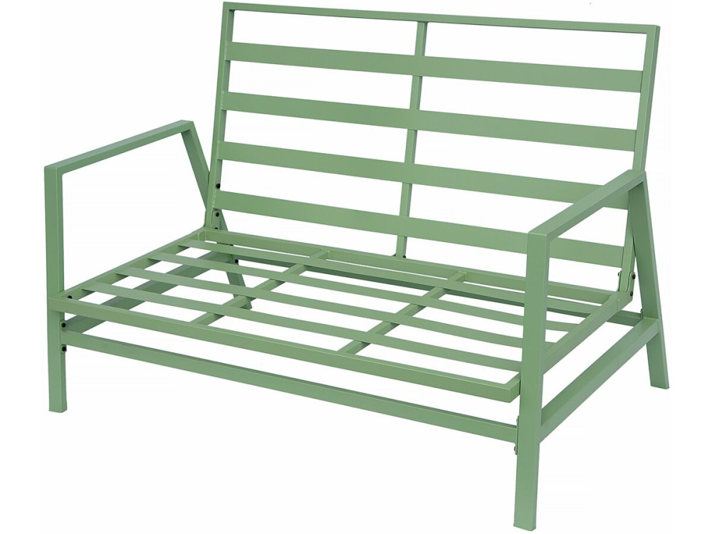 Conjunto de mobiliário de jardim em metal "Queens" - 4 lugares - Verde
