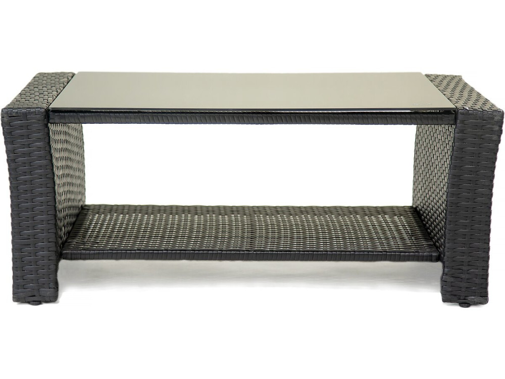 Conjunto de Lounge Externo Ilana em Vime - 4 Peças - Preto