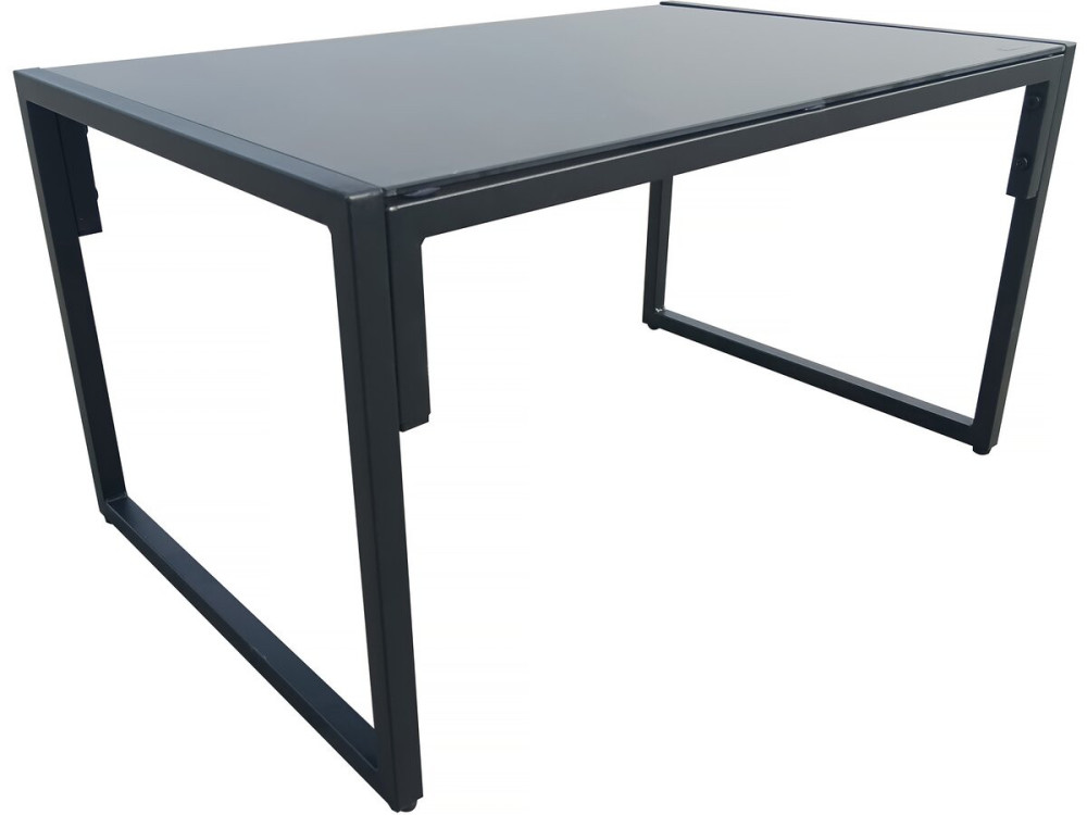 Conjunto de mobiliário de jardim "Jules" - 4 lugares - Cinzento/Preto