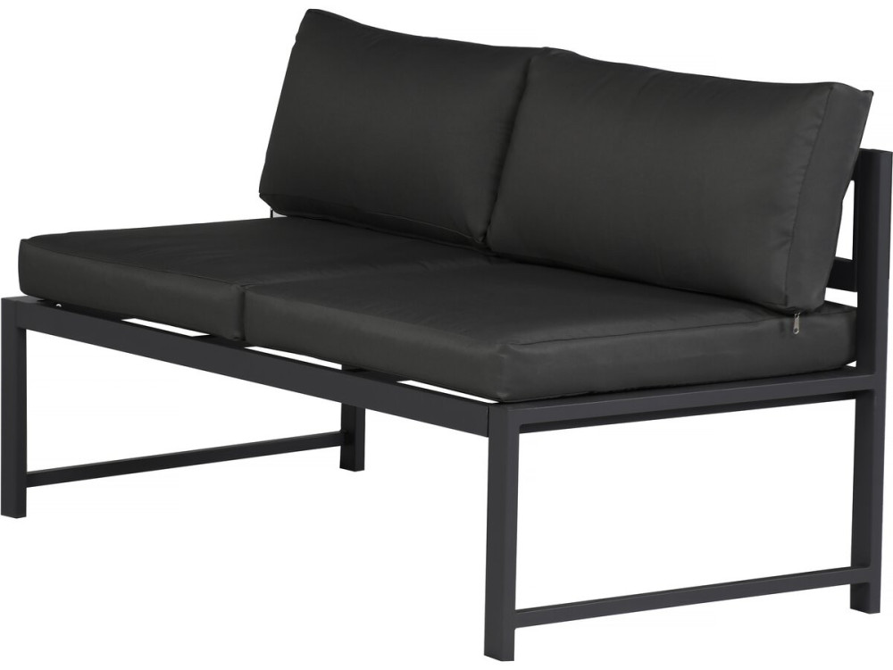 Conjunto de mobiliário de jardim em metal "Etna" - 6 lugares - Cinzento