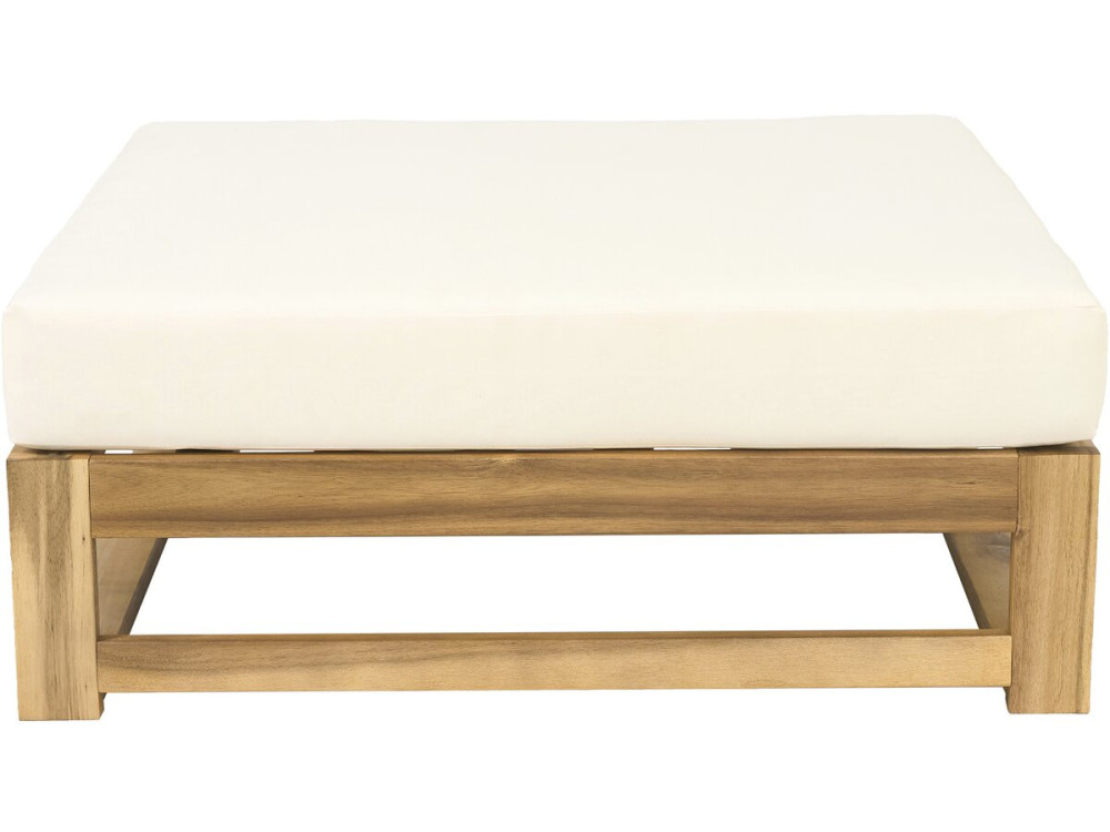 Conjunto de mobiliário de jardim modular em madeira "Bellingham" com almofadas - 5 lugares - Bege