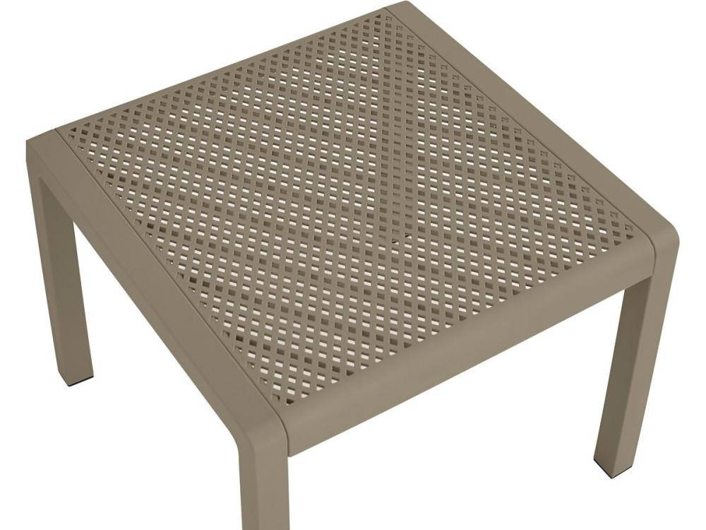 Conjunto de mobiliário de jardim em metal e plástico "Céora" - 4 lugares - Taupe
