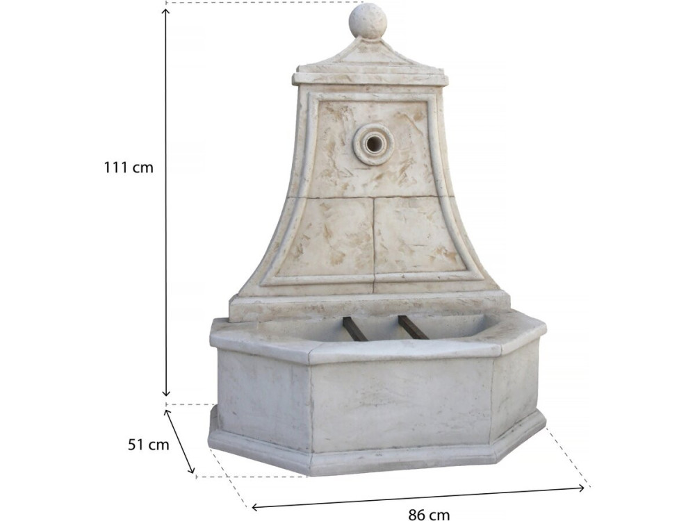 Fonte Baccarat - Pedra Reconstituída - 86 x 51 x 111 cm