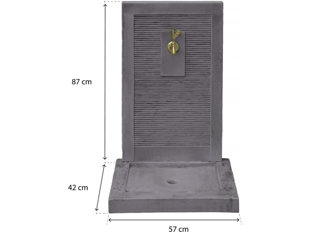 Fonte "ETNA" - Pedra - 57 x 42 x 87 cm - Cinza