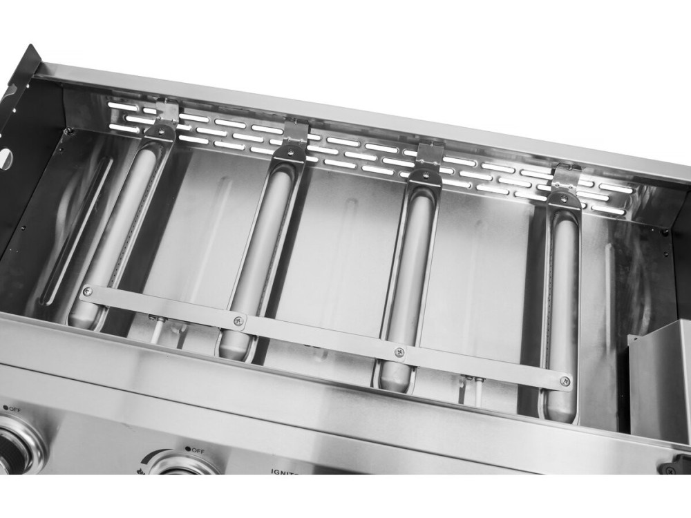 Plancha a gás 4 queimadores "Jolly" - 10 Kw - Cinza