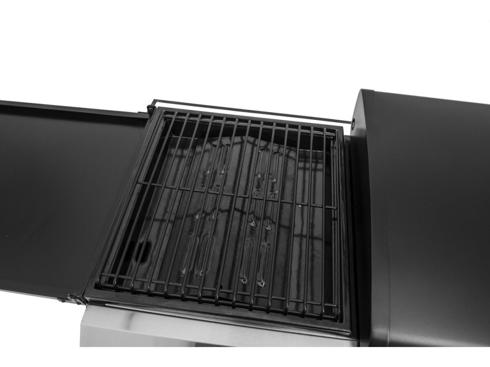 Plancha a gás com tampa "Rasio" - 7,5 KW - 3 queimadores - Preto