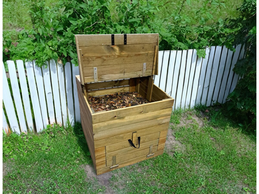 Compostor de madeira 500L "Douglas" 80 x 80 x 85 cm