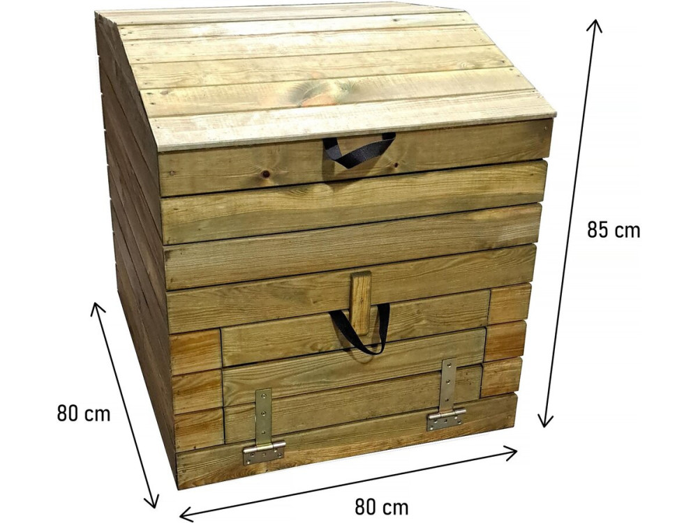 Compostor de madeira 500L "Douglas" 80 x 80 x 85 cm