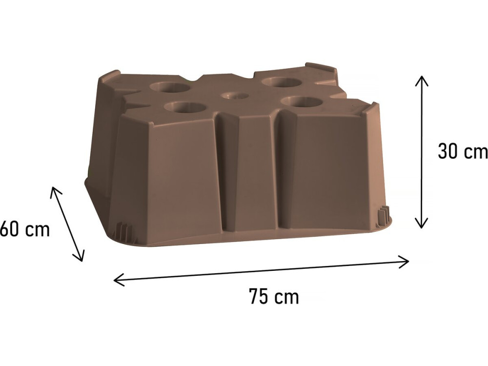 Base para coletor de água 500 L - 75 x 60 x30 cm - Taupe