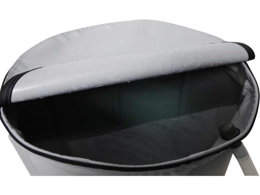 Coletor de água em PVC flexível 250 L - Cinza