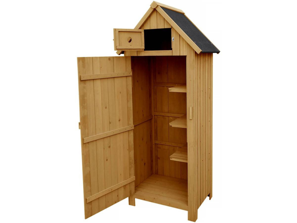 Armário para jardim "Cabanon" -77 x 54.5 x 179 cm - marrom