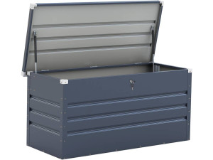 Caixa de jardim metálica “Store” - 680 L - 165 x 69 x 60 cm - Cinza