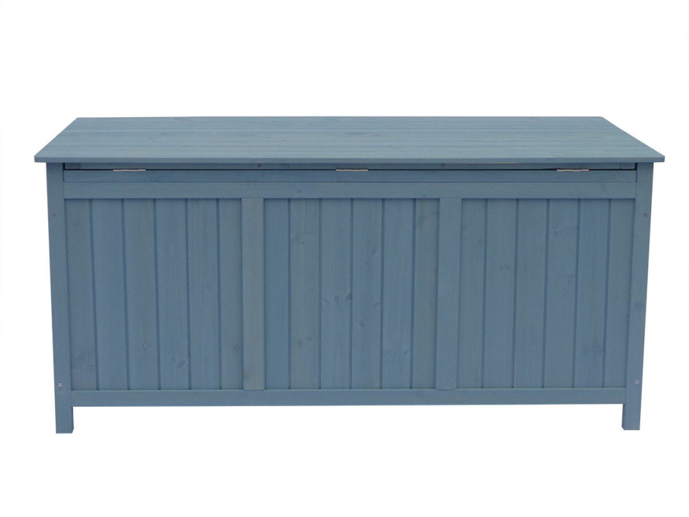Baú para jardim de madeira "Macao"- 130 x 64 x 60 cm - Azul céu