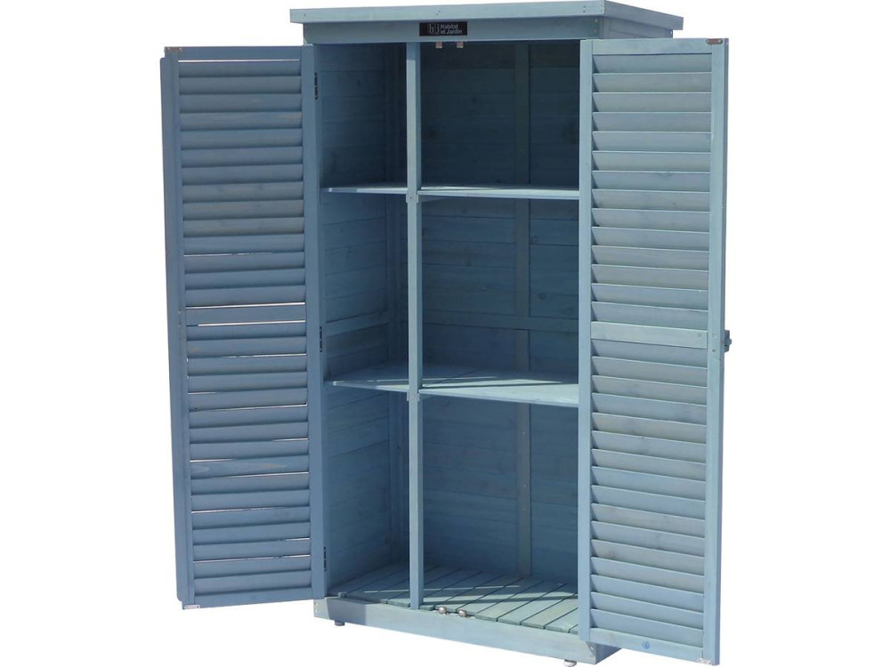 Armário de jardim "Space" - 87 x 46,5 x 160 cm - Azul celeste