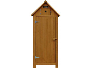 Armário de jardim "Shed" - 77 x 54,5 x 179 cm - Marrom