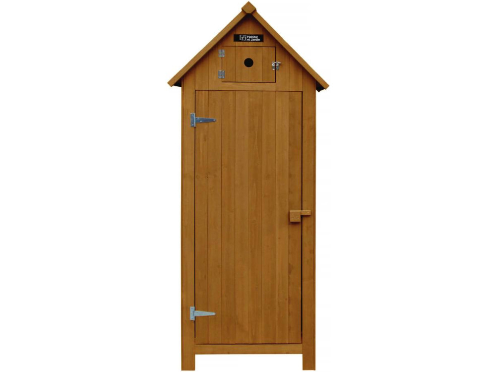 Armário de jardim "Shed" - 77 x 54,5 x 179 cm - Marrom