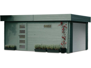 Garagem "Moderna" - 19,26 m² - 3,58 x 5,38 x 2,56 m - 40 mm - Porta motorizada