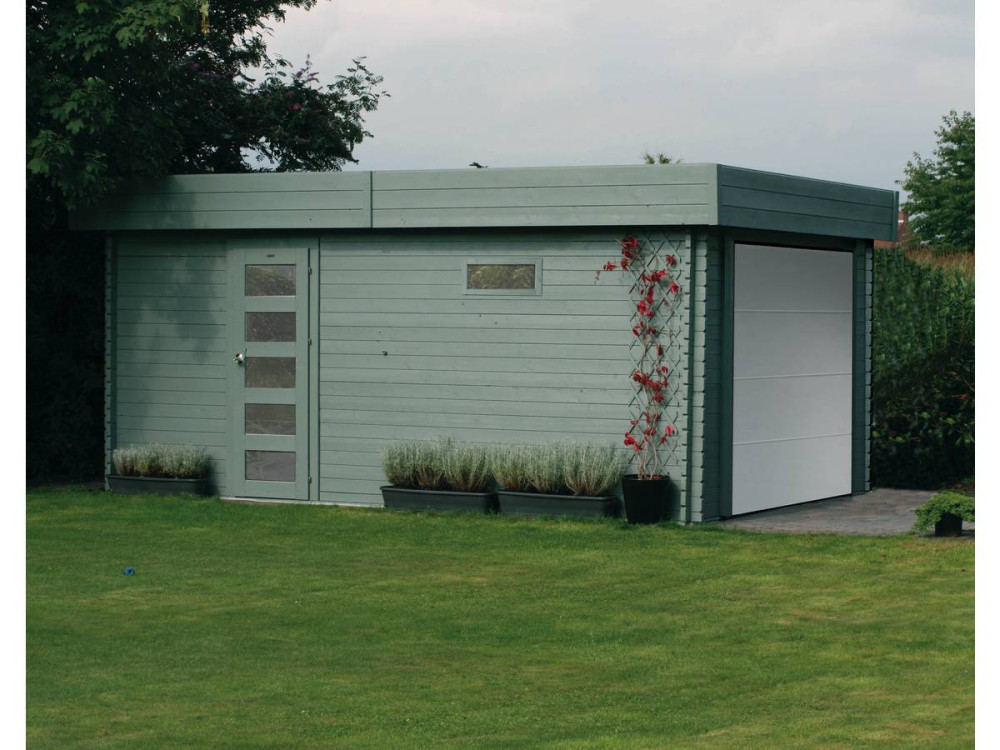 Garagem "Moderna" - 19,26 m² - 3,58 x 5,38 x 2,56 m - 40 mm - Porta motorizada