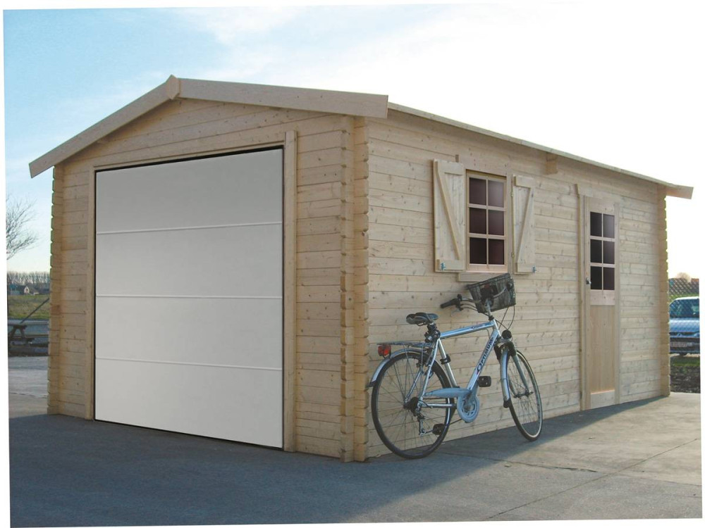 Garagem em madeira - 19,26 m² - 2,58 x 5,38 x 2,53 m - 40 mm