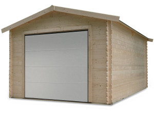 Garagem em madeira "tradicional" - 18,19 m² - 3,58 x 5,08 x 2,82 m - 28 mm