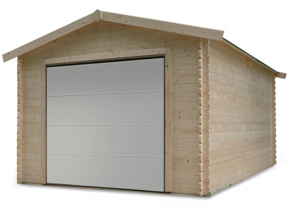 Garagem em madeira "tradicional" - 18,19 m² - 3,58 x 5,08 x 2,82 m - 28 mm