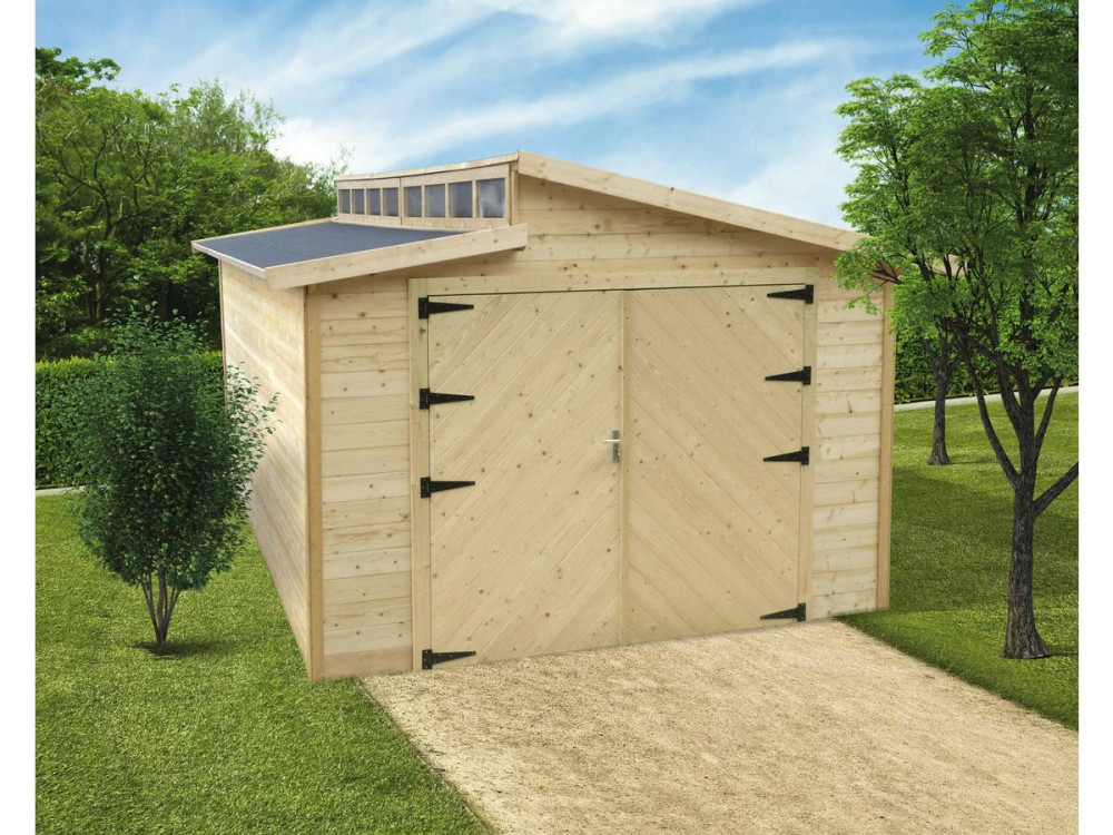 Garagem em madeira "Torino" - 20,88 m2 - 3,64 x 5,74 x 2,92 m - 28 mm