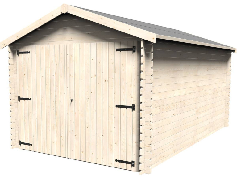 Garagem em madeira "Gamache" - 14,24 m² - 2,98 x 4,78 x 2,56 m - 28 mm