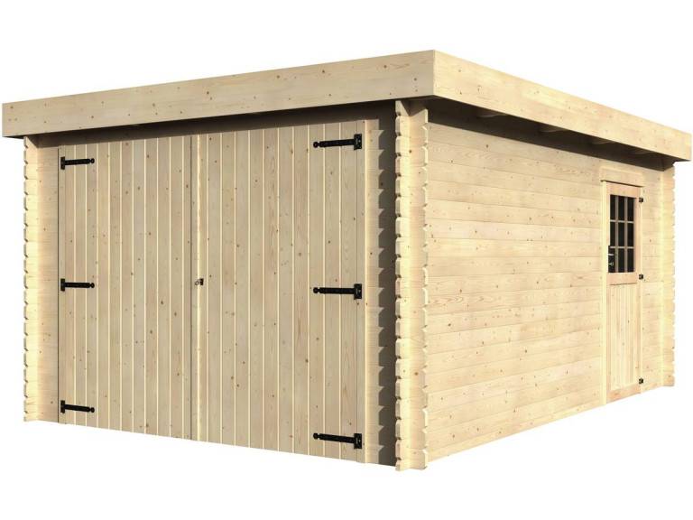 Garagem em madeira "Galan" - 15,28 m² - 3,26 x 4,78 x 2,24 m - 28 mm