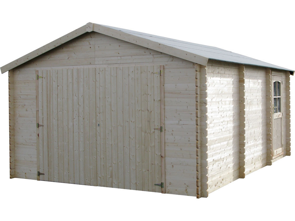 Garagem em madeira - Garodeal - 20 m² - 5,19 x 3,86 x 2,66 m - 34 mm