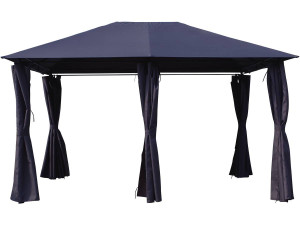 Toldo e cortinas para pérgola "Rosita" - 3 x 4 - Cinza
