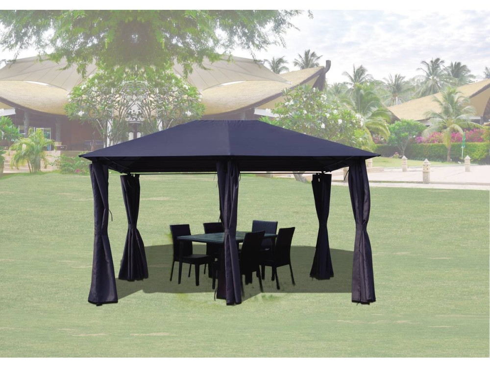 Toldo e cortinas para pérgola "Rosita" - 3 x 4 - Cinza
