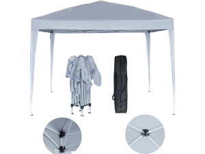 Gazebo dobrável de jardim "Svetlana 4" - 12 m² - 3 x 4 m - Branco
