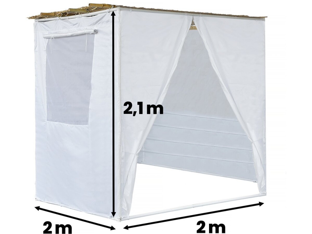 Sucá em Kit Ajustável NINA 2 x 2 com 1 Rolo de Bambu e 2 Ripas de Madeira