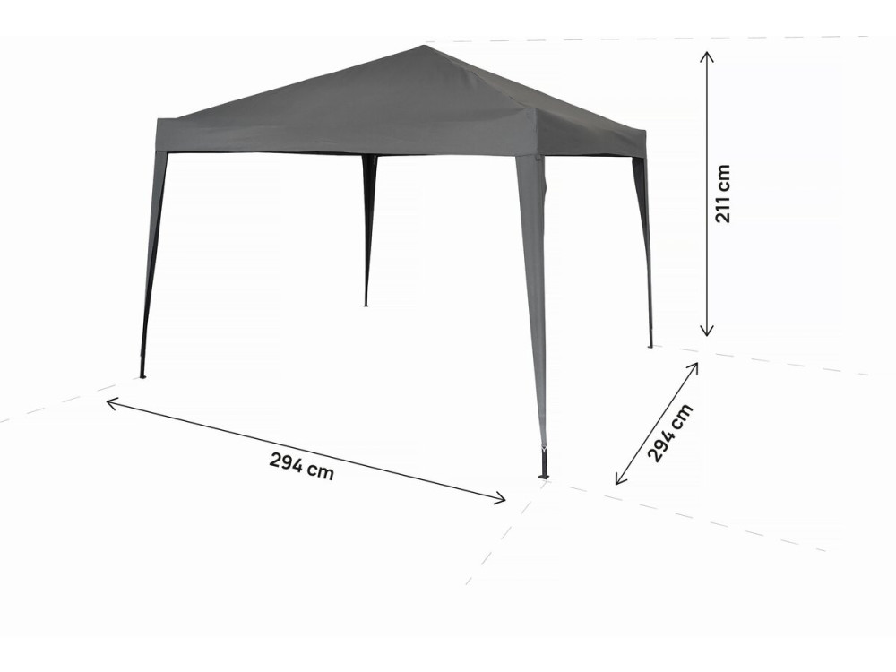 Arboreto rebatível Svetlana 3" - 9 m² - 3 x 3 m - Cinzento