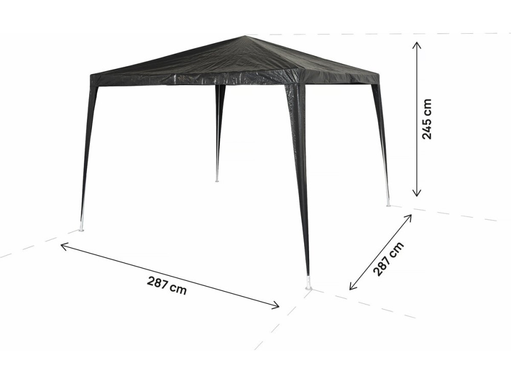 Estrado de jardim "Natacha 3" - 3 x 3 m - Cinzento
