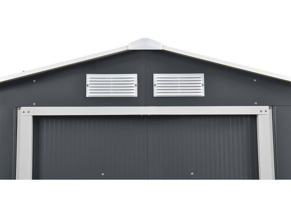 Abrigo de jardim metálico - "Vegas" 12,98 m² com calha