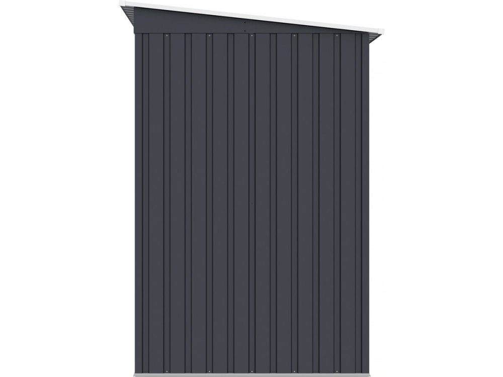 Abrigo de jardim de metal de inclinação única "Austin" - 3,14 m2 - Cinza