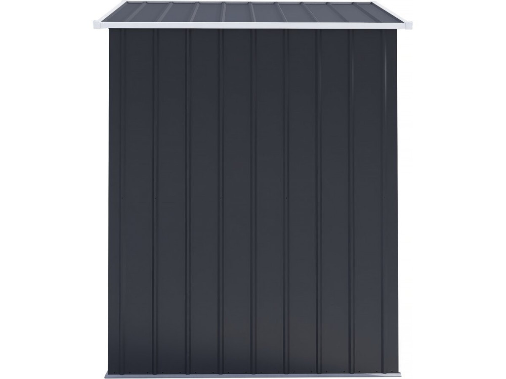 Telheiro metálico para jardim "Memphis" com porta de correr - 1,36 m² - Cinzento